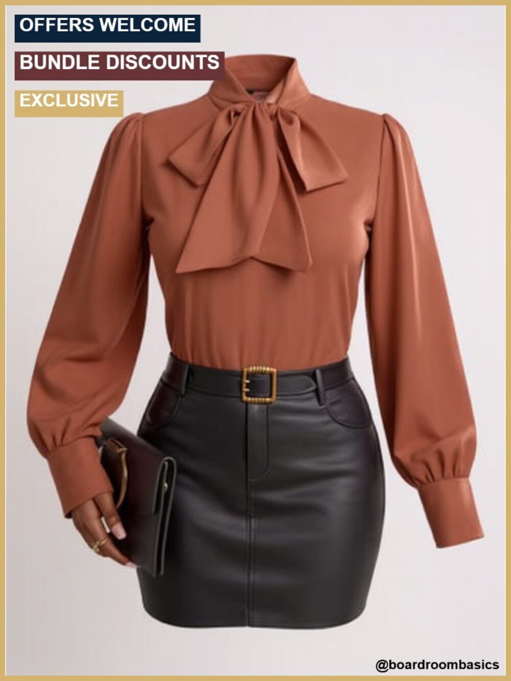 Long Sleeve Bow Tie Neck Blouse Top for Women Office Wear
